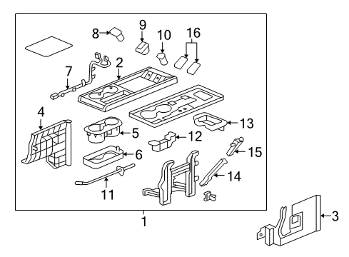 2011 Honda CR-V Center Console Link (A) Diagram for 81177-SWA-A01