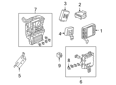 2006 Honda Odyssey Heated Seats Acm Unit Diagram for 38700-SHJ-A61