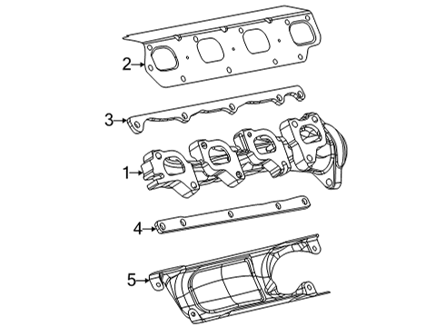 2021 Jeep Grand Cherokee L Exhaust Manifold Shield-Exhaust Manifold Diagram for 68480064AA