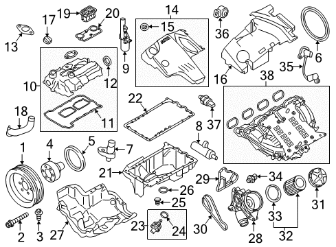 2013 BMW X3 Senders Collar Screw Diagram for 11217614270