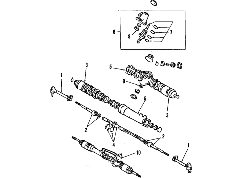 1990 Toyota Tercel P/S Pump & Hoses, Steering Gear & Linkage Power Steering Pump Diagram for 44320-16091