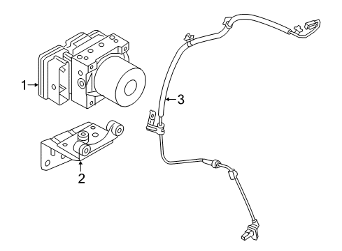 2017 Kia Sedona Anti-Lock Brakes Bracket-Hydraulic Module Diagram for 58960A9300