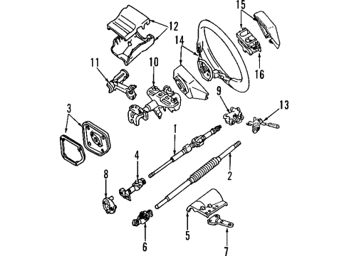 1984 Toyota 4Runner Headlamps, Ignition System, Ignition Lock, Distributor, Antenna & Radio, Battery, Door, Gauges, Horn, Instruments & Gauges, Powertrain Control, Senders, Switches, Tailgate, Wipers Distributor Assembly Diagram for 19100-35130