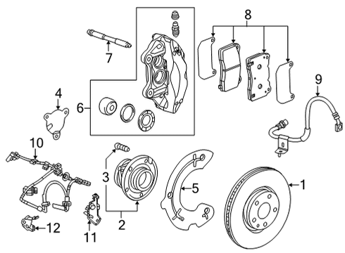 2020 Chevrolet Corvette Anti-Lock Brakes Master Cylinder Assembly Diagram for 84858628