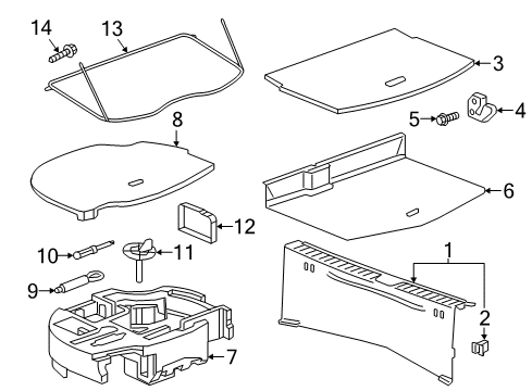 2020 Chevrolet Bolt EV Interior Trim - Rear Body Rear Sill Plate Diagram for 94556642