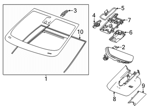 2021 Buick Encore GX Glass, Reveal Moldings Cover Diagram for 42729022