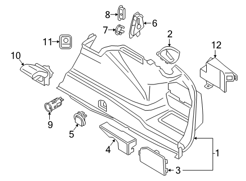 2019 BMW M550i xDrive Interior Trim - Rear Body Seal Plug Diagram for 51477381117