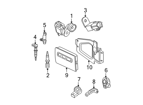 2006 Dodge Ram 1500 Ignition System Ignition Coil Diagram for 56032521AC