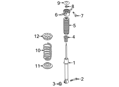 2022 Hyundai Santa Fe Shocks & Components - Rear SHOCK ABSORBER ASSY-REAR Diagram for 55307-CL700