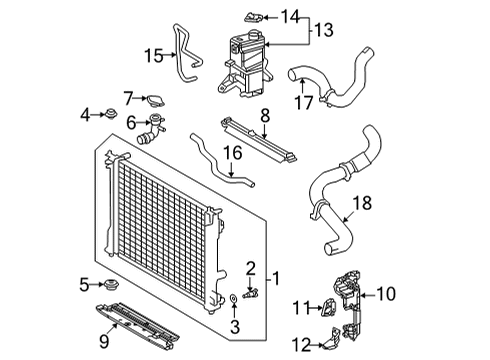 2022 Lexus NX250 Radiator & Components GUIDE, RADIATOR AIR Diagram for 16593-24100