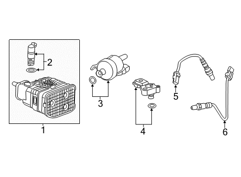 2021 Chevrolet Camaro Emission Components Oil/Air Separator Diagram for 12683284