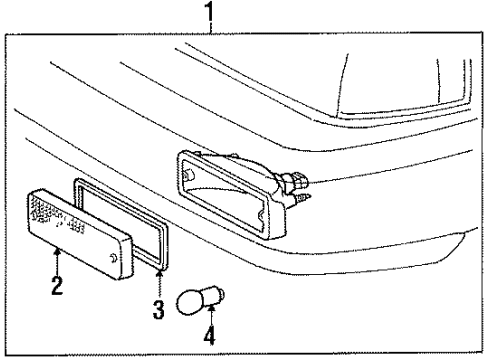 1990 Toyota Tercel Signal Lamps Lamp Assy, Front Turn Signal, LH Diagram for 81520-80028