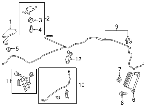 2020 Honda Pilot Antenna & Radio Bolt, Special (6X16) Diagram for 90148-SNW-000