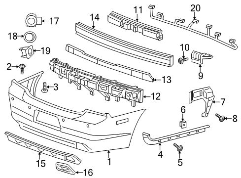 2013 Dodge Charger Rear Bumper Hook-Tow Diagram for 68085326AA