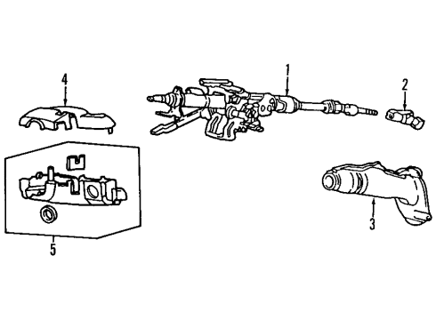 2010 Honda Odyssey Steering Column & Wheel, Steering Gear & Linkage Column, Steering Diagram for 53200-SHJ-A56