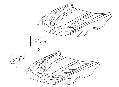 2015 Dodge Viper Exterior Trim - Hood Bezel-Hood Diagram for 68141088AF