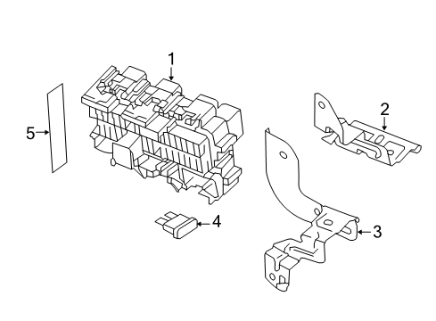 2019 Nissan Rogue Fuse & Relay Block Assembly-Junction Diagram for 24350-6FL0A