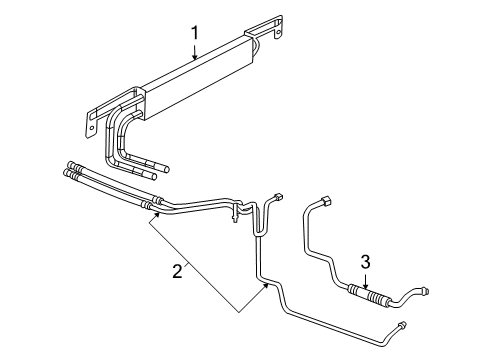 2012 Ram 3500 Power Steering Oil Cooler Tube-Oil Cooler Pressure And Ret Diagram for 68078244AA