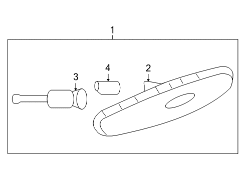 2008 Chevrolet Aveo5 Bulbs Lens, Rear Side Marker Lamp Diagram for 96405888