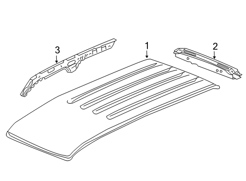 2004 Honda Pilot Roof & Components Rail, L. Roof Side Diagram for 64610-SKV-A00ZZ