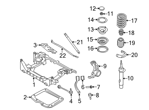 2011 BMW 335i xDrive Front Suspension Components, Lower Control Arm, Stabilizer Bar Guide Support Diagram for 31306785962