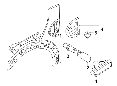 2017 Mini Cooper Countryman Bulbs Bulb Socket Diagram for 63138382104