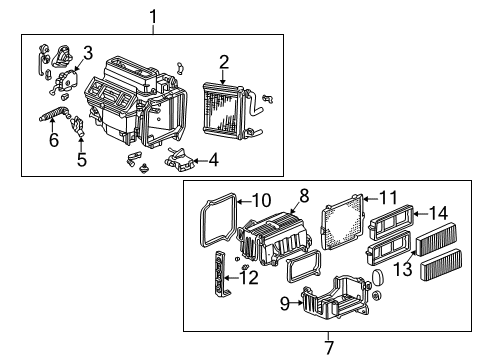 1999 Honda Accord Heater Core & Control Valve Hose, Aspirator Diagram for 80533-S84-A40