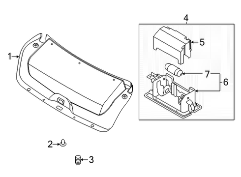 2021 Hyundai Sonata Bulbs Trim T/LID Diagram for 81051-L0000-NNB