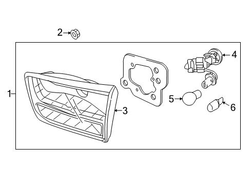 2017 Kia Sedona Bulbs Rear Combination Holder & Wiring, Inside Diagram for 92490A9110