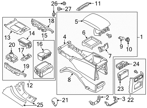 2013 Infiniti M35h Heated Seats Protector Diagram for 25336-7990A