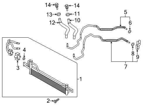 2018 Genesis G80 Oil Cooler O-Ring Diagram for 97690-D2000