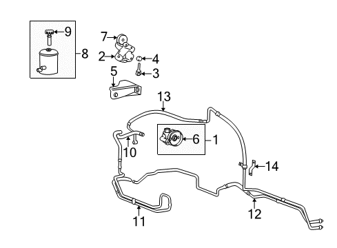 2004 Hyundai XG350 Belts & Pulleys Hose Assembly-Power Steering Oil P Diagram for 57510-39000--DS