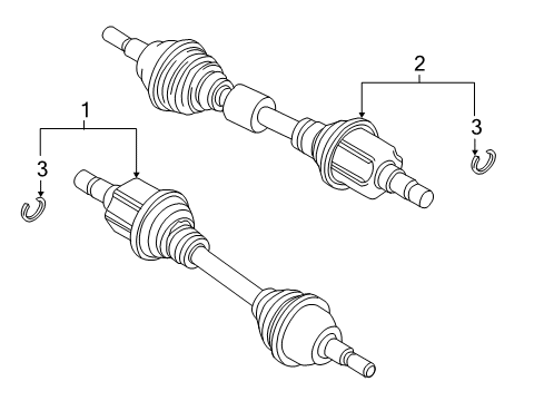 2013 Ford Focus Drive Axles - Front Axle Assembly Diagram for CM5Z-3B436-A