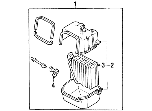 1989 Nissan D21 Air Conditioner 850 Cool Unit Diagram for 27270-01G80