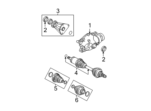 2004 BMW 330xi Carrier & Front Axles Cv Axle Assembly Left Diagram for 31607505199