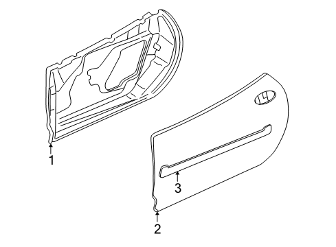 1999 Chevrolet Corvette Door & Components, Exterior Trim Weatherstrip Asm-Front Side Door Diagram for 10302723