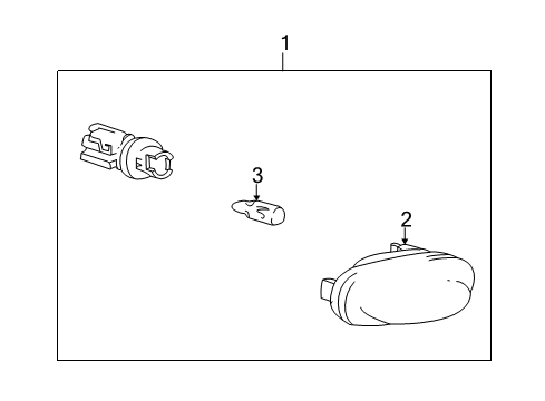 2003 Hyundai XG350 Bulbs Lens & Housing Assembly-Front Reflex Reflector, LH Diagram for 92330-39050