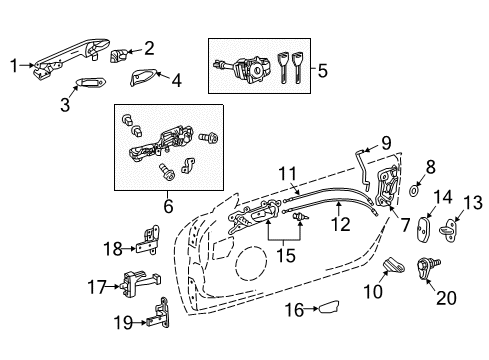2021 Lexus RC350 Switches Switch Assembly, HEADLAMP Diagram for 84140-30420