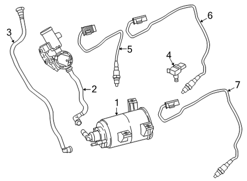 2020 BMW X4 Emission Components Breather Line Diagram for 16137404091