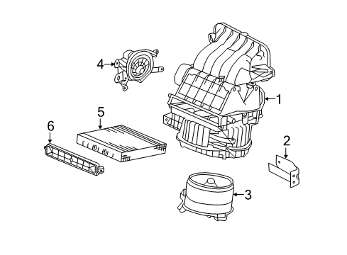 2016 Honda CR-V Blower Motor & Fan Motor Assembly, Fan Diagram for 79310-T0A-A01