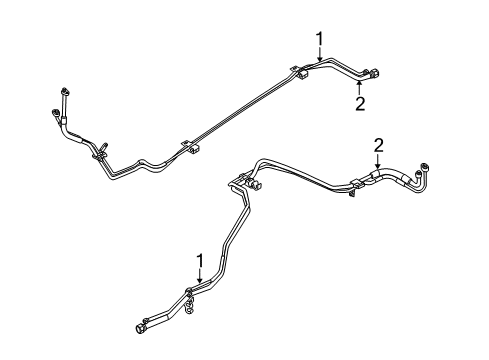 2008 Ford Taurus X Rear A/C Lines AC Tube Diagram for 9A4Z-19867-A