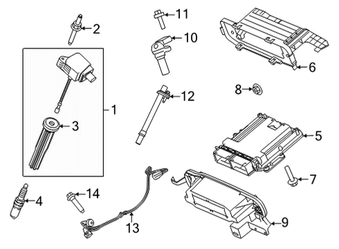 2021 Ford F-150 Ignition System Spark Plug Diagram for HYFS-12Y-PT