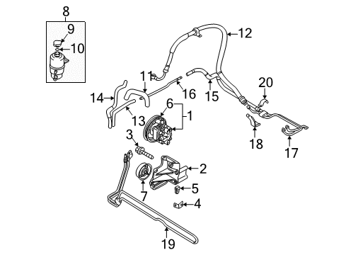 2005 Chrysler Sebring Belts & Pulleys Belt-Power Steering Diagram for 4892711AA