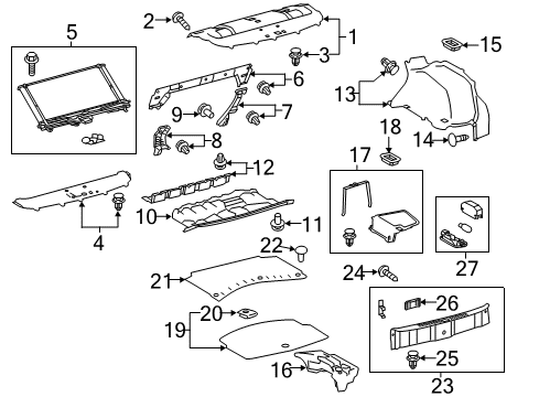 2014 Lexus IS350 Interior Trim - Rear Body Clip Diagram for 90467-10216