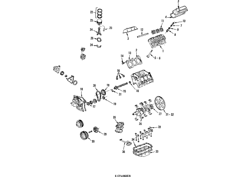 1984 Oldsmobile Toronado Engine Parts, Mounts, Cylinder Head & Valves, Camshaft & Timing, Oil Pan, Oil Pump, Crankshaft & Bearings, Pistons, Rings & Bearings Cover Asm-Engine Front Diagram for 22525282