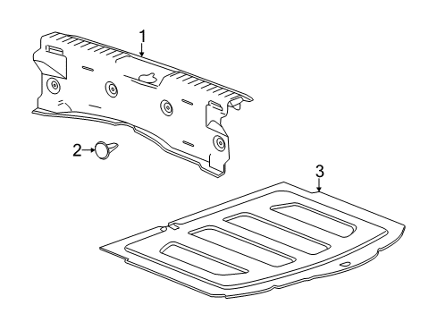 2017 Chevrolet Sonic Interior Trim - Rear Body Rear Panel Trim Diagram for 96936798