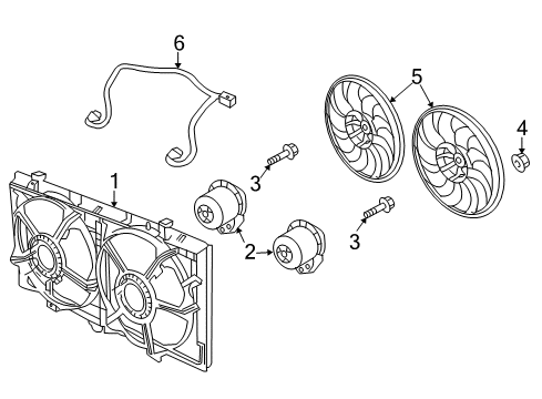 2011 Chevrolet Caprice Cooling System, Radiator, Water Pump, Cooling Fan Fan Motor Bolt Diagram for 92191946