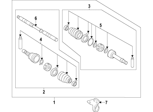 2016 Nissan Murano Front Axle Shafts & Joints, Drive Axles Shaft Assy-Front Drive, RH Diagram for 39100-5AF0A