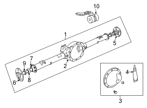 2003 Jeep Liberty Axle Housing - Rear Axle Shaft Diagram for 52114416AB