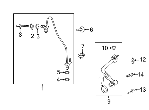 2020 Lincoln Aviator Turbocharger By-Pass Control Valve Diagram for L1MZ-9S468-A